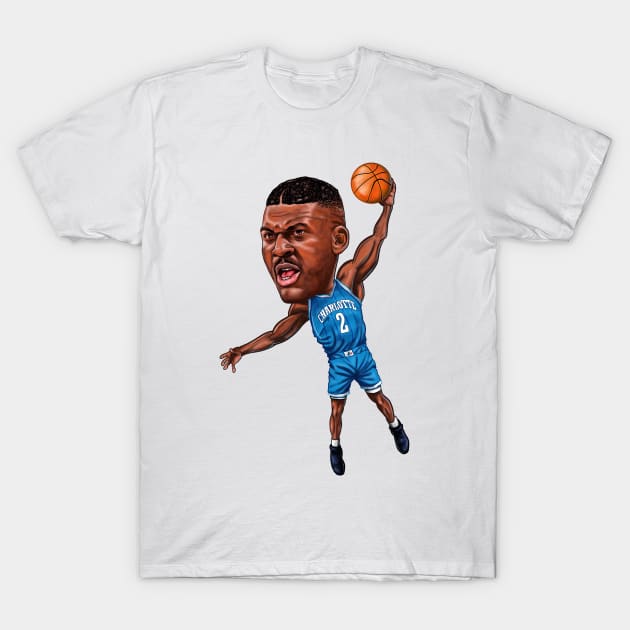 Larry Johnson Caricature T-Shirt by tabslabred